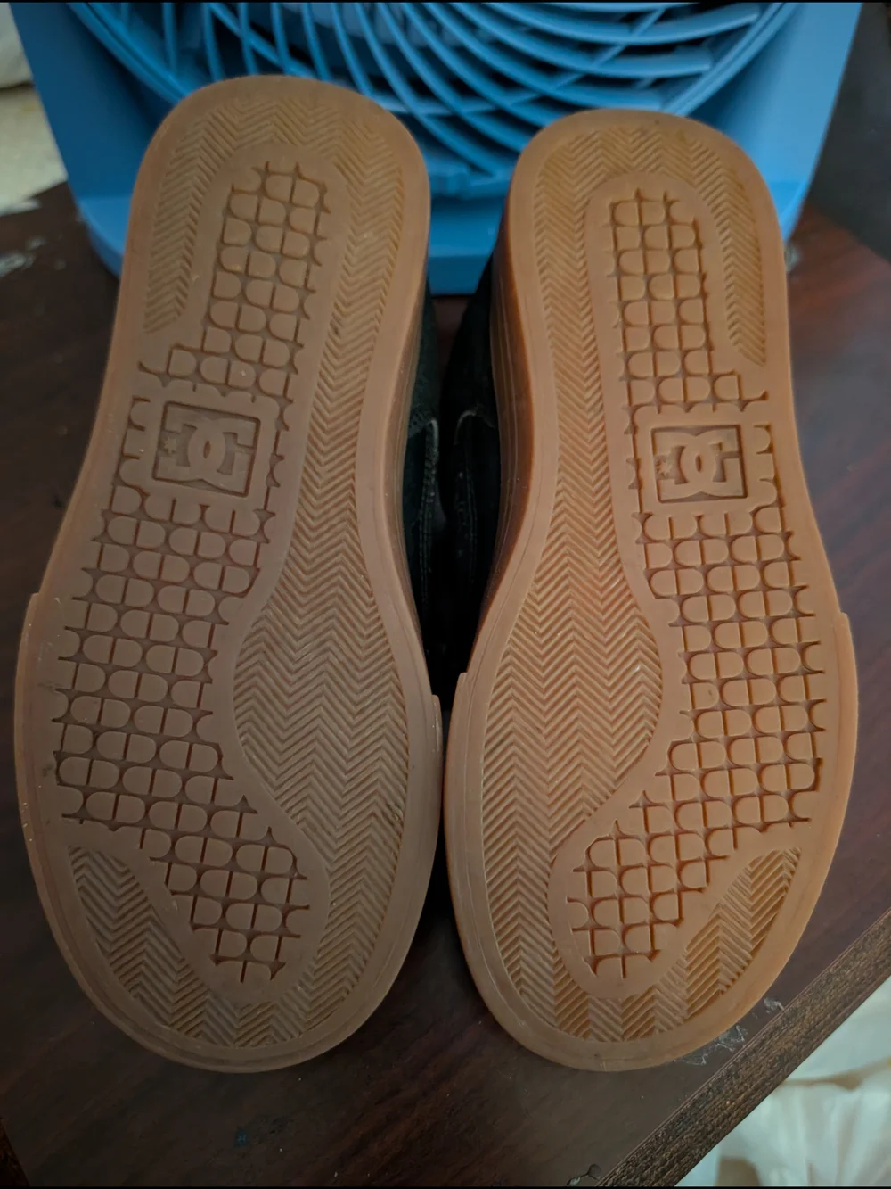 DC Kids Black & Gum Skate Shoes